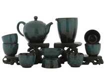 Набор посуды для чайной церемонии из 9 предметов # 42031 фарфор: чайник 220 мл гундаобэй 200 мл сито 6 пиал по 52 мл